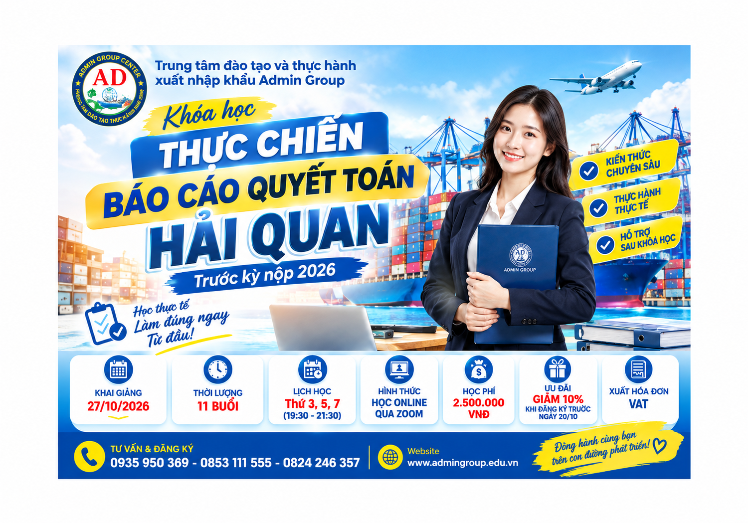 KHÓA HỌC THỰC CHIẾN BÁO CÁO QUYẾT TOÁN HẢI QUAN – HỌC THỰC TẾ, LÀM ĐÚNG NGAY TỪ ĐẦU